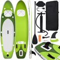 Tavola Gonfiabile Stand Up Paddle Verde 300x76x10 cm con Accessori