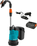 Portata e pressione elevate, Potenza regolabile, Gardena Pompa Per Cisterna A Batteria 2000/2 18V P4A Set Pronto All'Uso
