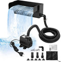 Pompa per laghetto e pompa filtro e fontana, 3000 L/H, 45 W, per laghetto e fontana, montaggio a parete, 30 cm