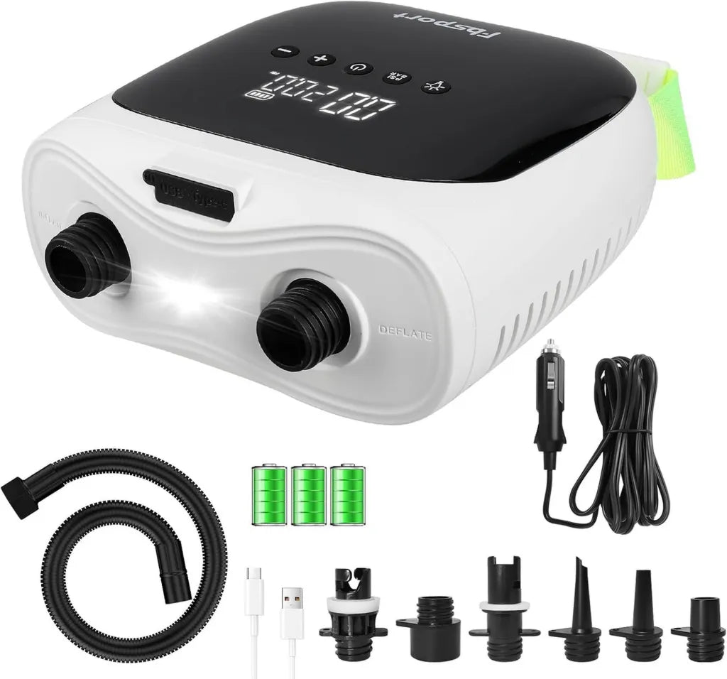 Pompa Elettrica Ricaricabile 4000mAh 20PSI con LCD per Gonfiabili