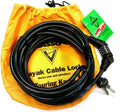 Cavo di Sicurezza in Acciaio per Kayak con Chiusura Combinata - Rivestimento in Vinile - Lunghezza 4,9 m