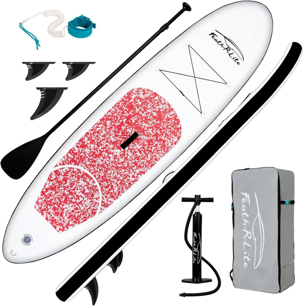 Set completo SUP gonfiabile per adulti con accessori, tavola da surf, pagaia e borsa impermeabile