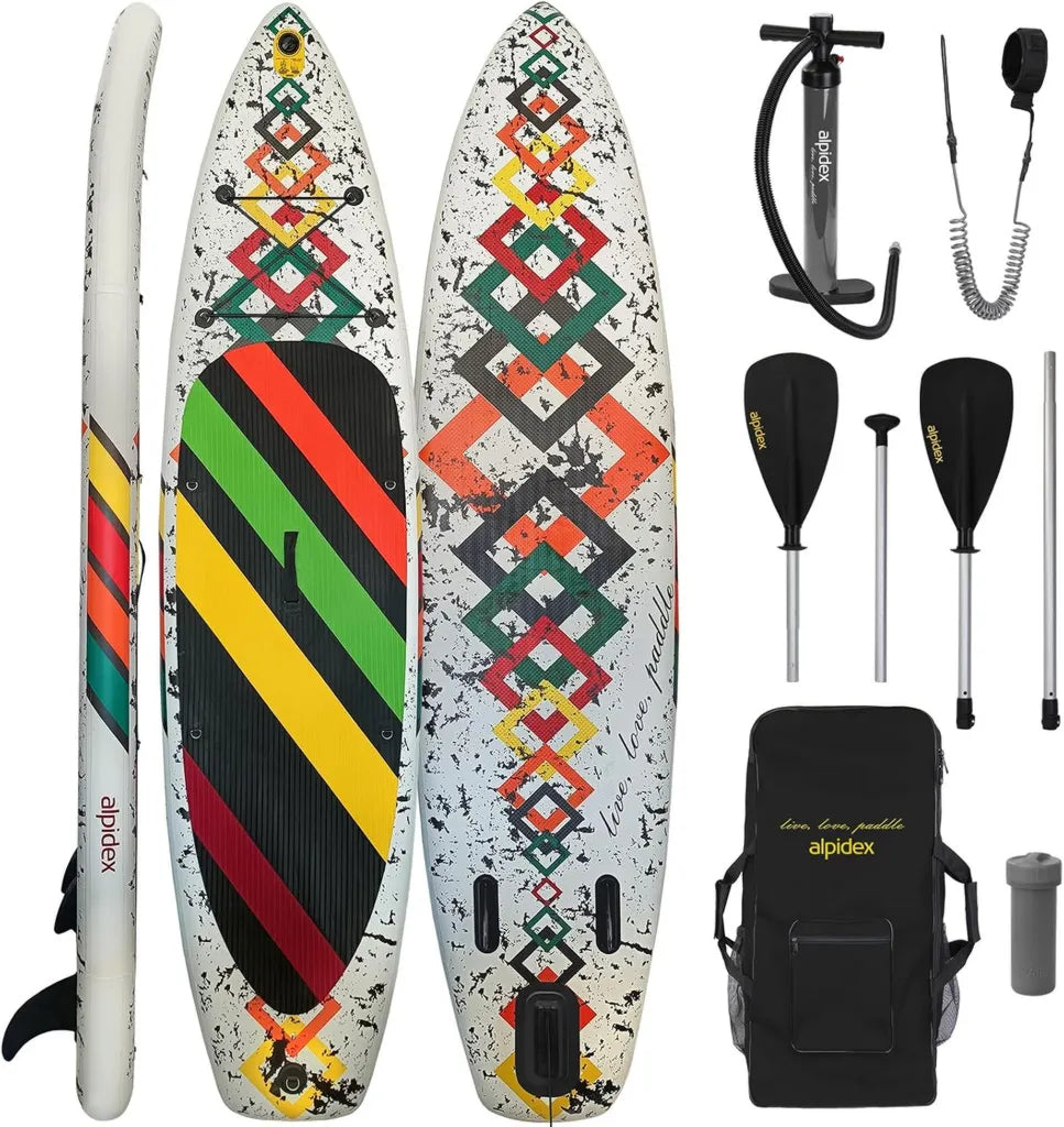 Tavola SUP Gonfiabile ALPIDEX 320x76x15 cm, Massima Stabilità e Portata fino a 200 kg