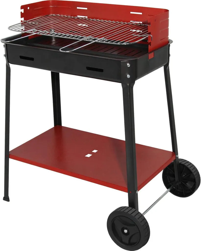 Barbecue Portatile con Ruote 50x35x80 cm