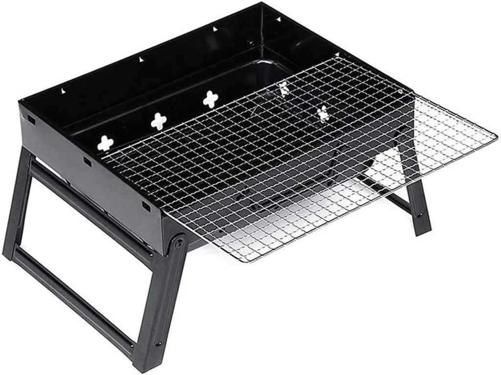 Griglia Portatile Compatta per Barbecue a Carbone, Fornello da Campeggio Esterno Pieghevole