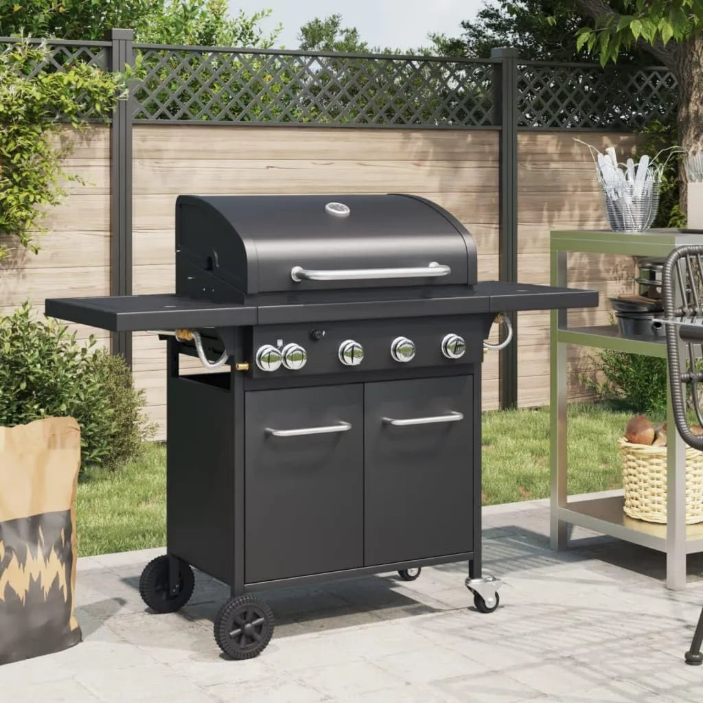 Barbecue a Gas 5 Fuochi con Termometro e Ripiani
