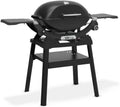 Barbecue a gas Weber Q 2200N con griglie in ghisa, termometro integrato, ripiani laterali, colore nero