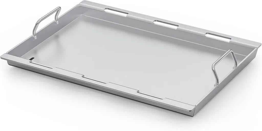 Piastra in Acciaio Inossidabile con Scolo Grasso per Griglie Gas Weber Spirit 300/400