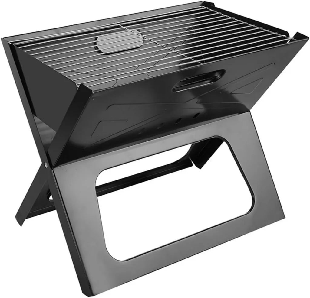 Griglia BBQ a Gas e Carbone Pieghevole Portatile per Campeggio