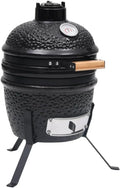 Griglia Kamado in Ceramica con Affumicatore, Ø 56 cm, Nero