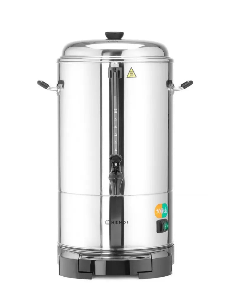 HENDI Percolatore Caffè 10L, Acciaio Inox, Filtro Senza Carta, Rubinetto Antigoccia, 1500W