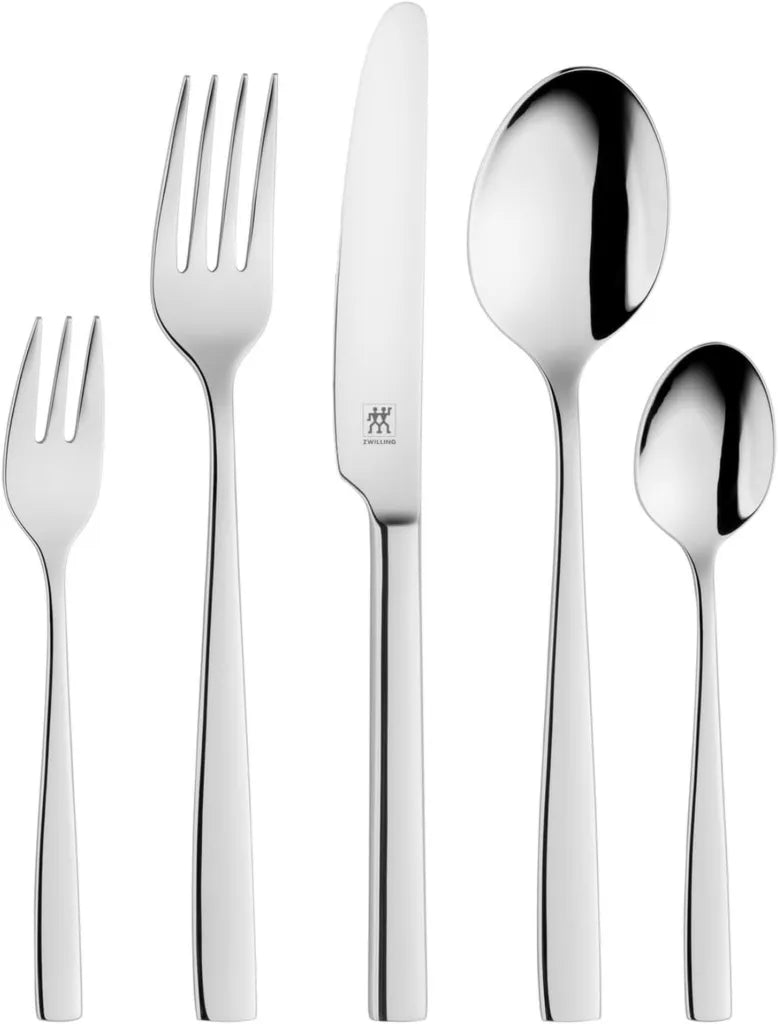 ZWILLING Set Posate 60 Pezzi per 12 Persone, Acciaio Inox 18/10, Serie Roseland Lucidata