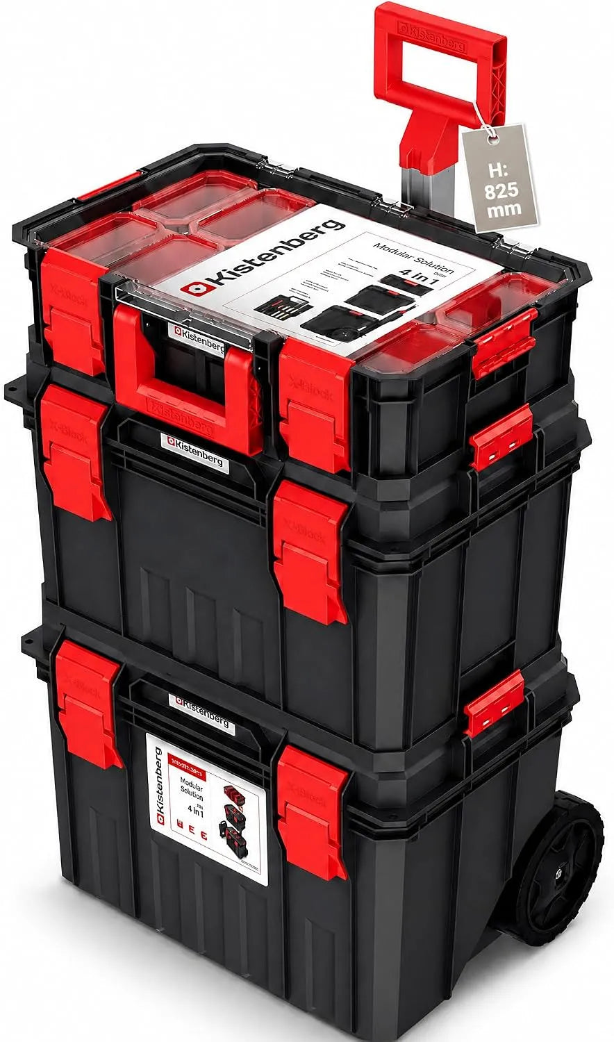 Valigetta portautensili e cassetta degli attrezzi – struttura mobile, 530 × 355 × 825 mm