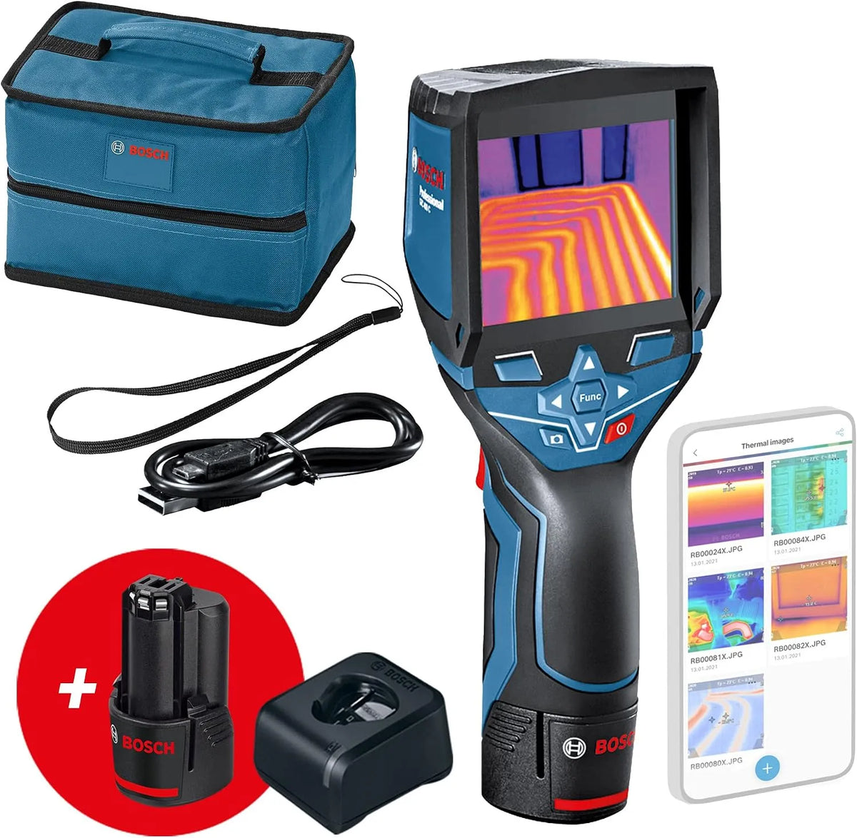 Bosch GTC 400 Termocamera: a batteria, uso professionale, 12V, 10 °C, 400 °C