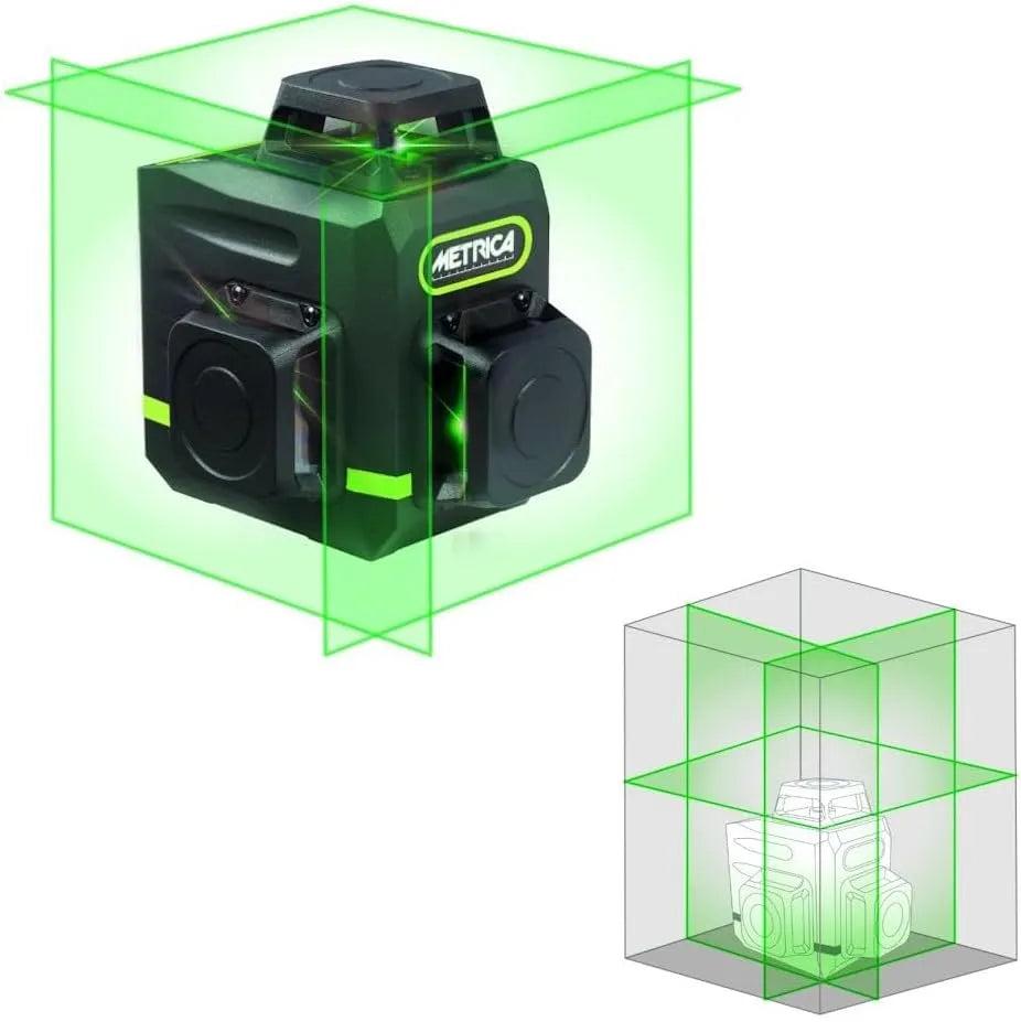 Livella laser e laser a linee incrociate: autolivellante, con telecomando, ricaricabile, per la manutenzione dell'auto, verde