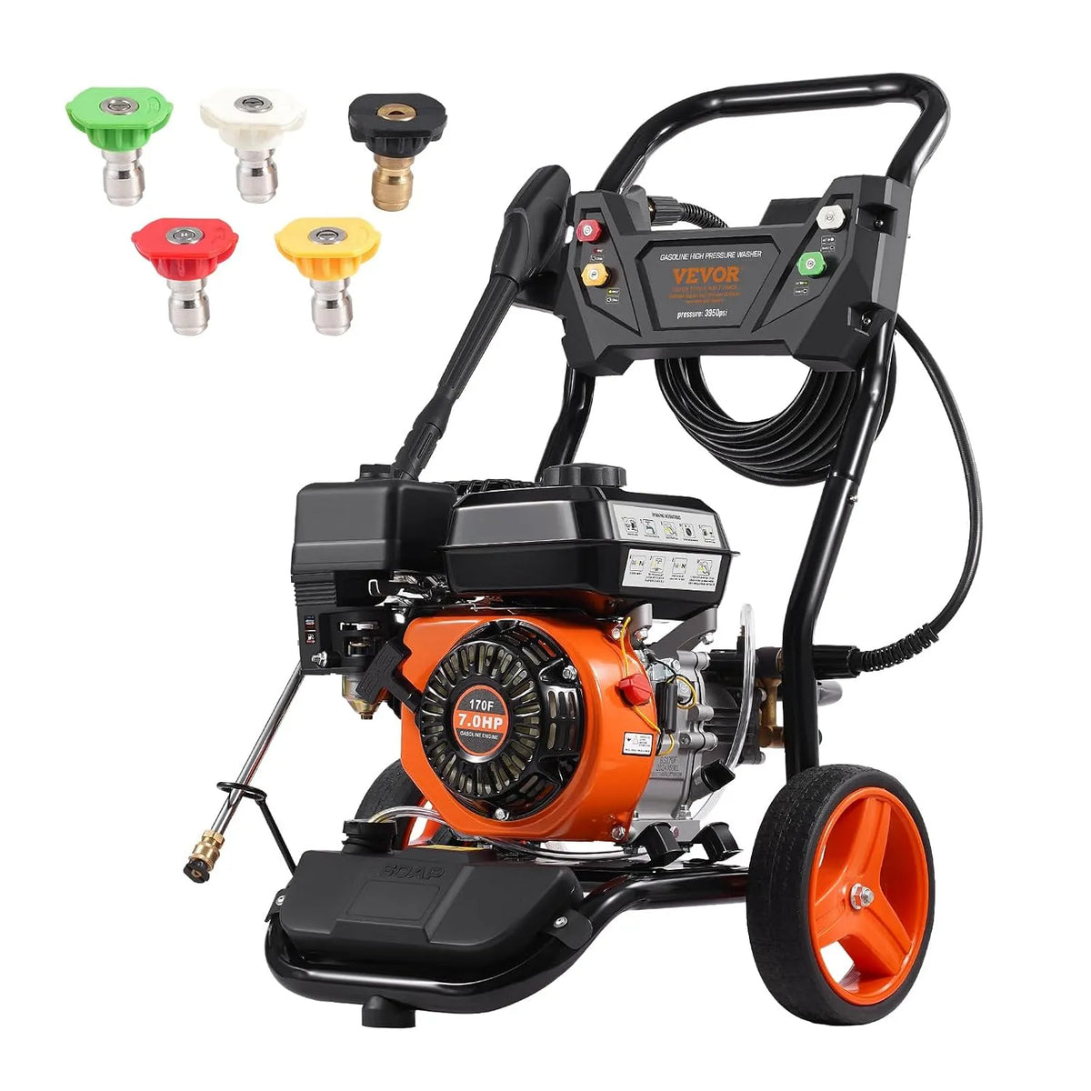 VEVOR Idropulitrice e pulitrice ad alta pressione, 10 L, per la manutenzione dell'auto, verde