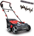 Scheppach SC38 Scarificatore per rimuovere il feltro e aerare il terreno del prato, 38 cm, 1600 W