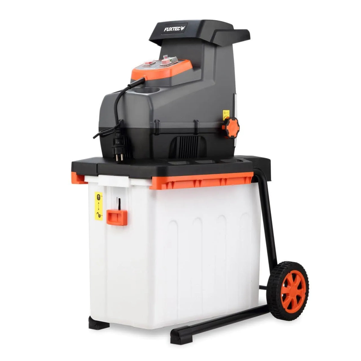 FUXTEC FX-EGH2800B Biotrituratore – funzionamento silenzioso, con contenitore, 44 mm, 60 L, 2800 W