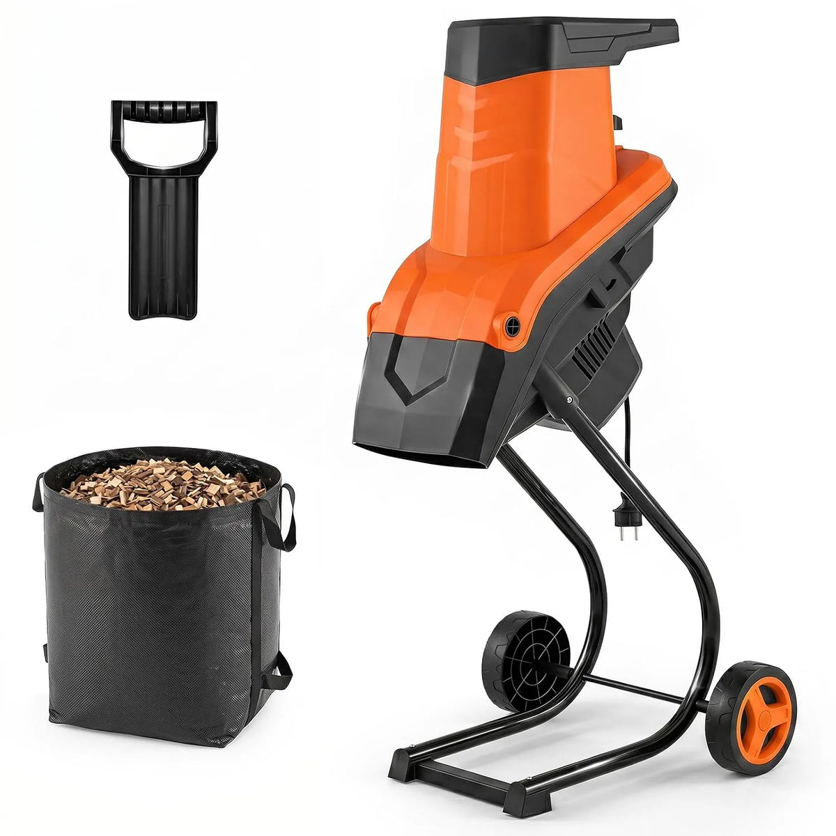 COSTWAY Biotrituratore: in legno, 2500 W, per la lavorazione del legno, arancione