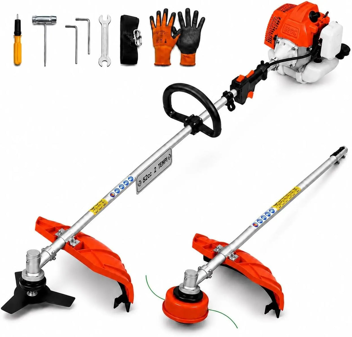 Decespugliatore, in acciaio, uso professionale, 2 in 1,2 mm