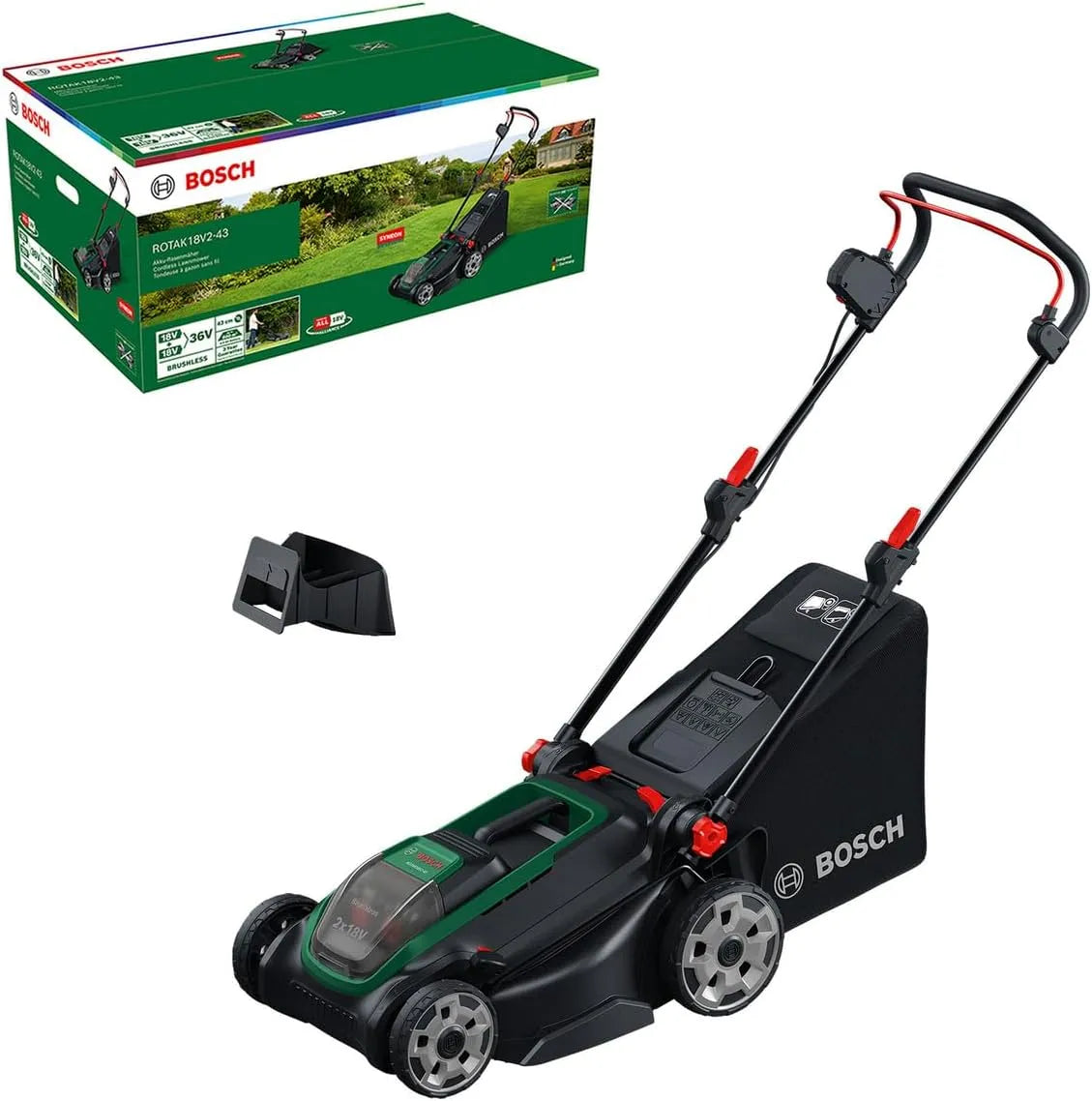 Bosch ROTAK18V2-43 Tosaerba, a batteria