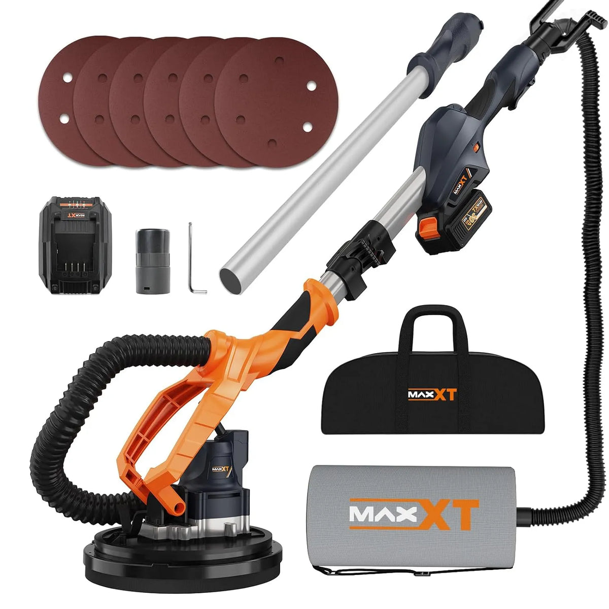 Levigatrice elettrica – RPM, motore brushless, pieghevole, regolabile, velocità regolabile, 225 mm, 165 cm