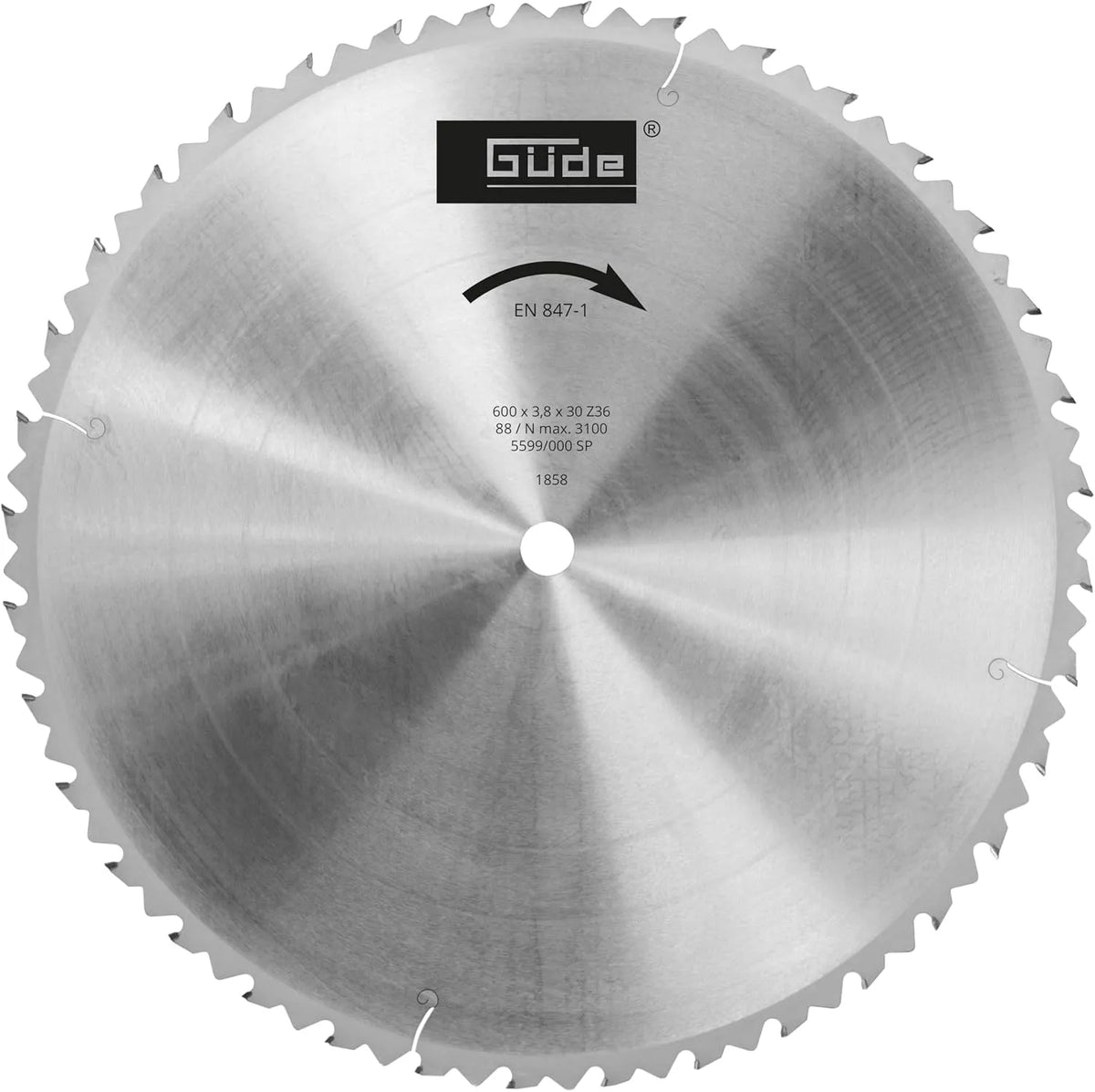 Güde 1858 HM 600: 60 cm, 3,8 mm, 3 cm, per la lavorazione del metallo