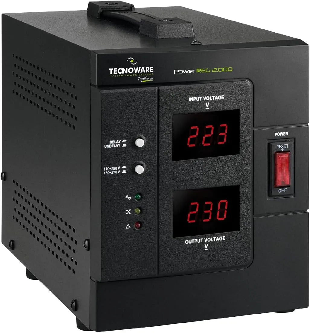 Stabilizzatore automatico di tensione e regolatore di rete, 2000 VA, presa Schuko