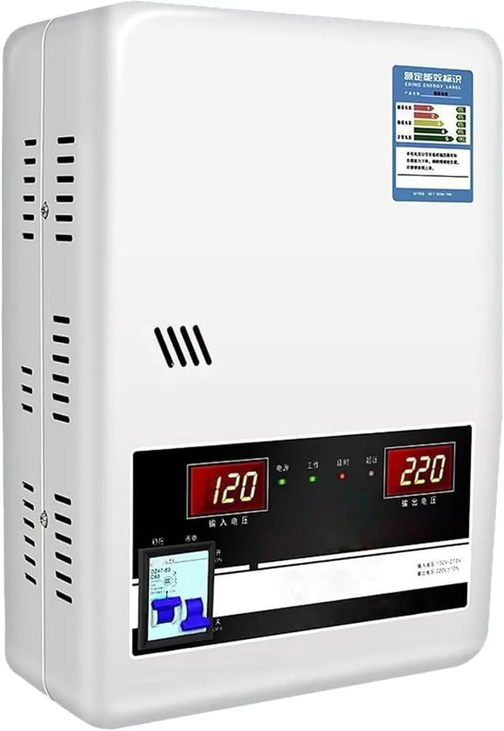 Stabilizzatore automatico di tensione e regolatore di rete, 6800W, 220V, con display digitale