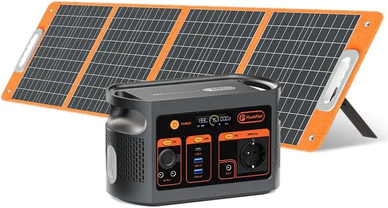 LiFePO4 Power station portatile e generatore solare, 179,2Wh, 300W, alimentazione solare, ricarica rapida, 100W