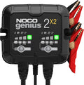 NOCO GENIUS2X2 Caricabatterie intelligente e mantenitore di carica, 6V, 12V, 4A, 2A