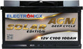 Batteria a ciclo profondo e batteria solare e servizi, 100Ah, 100 Ah, 12V, 190mm, alimentazione solare