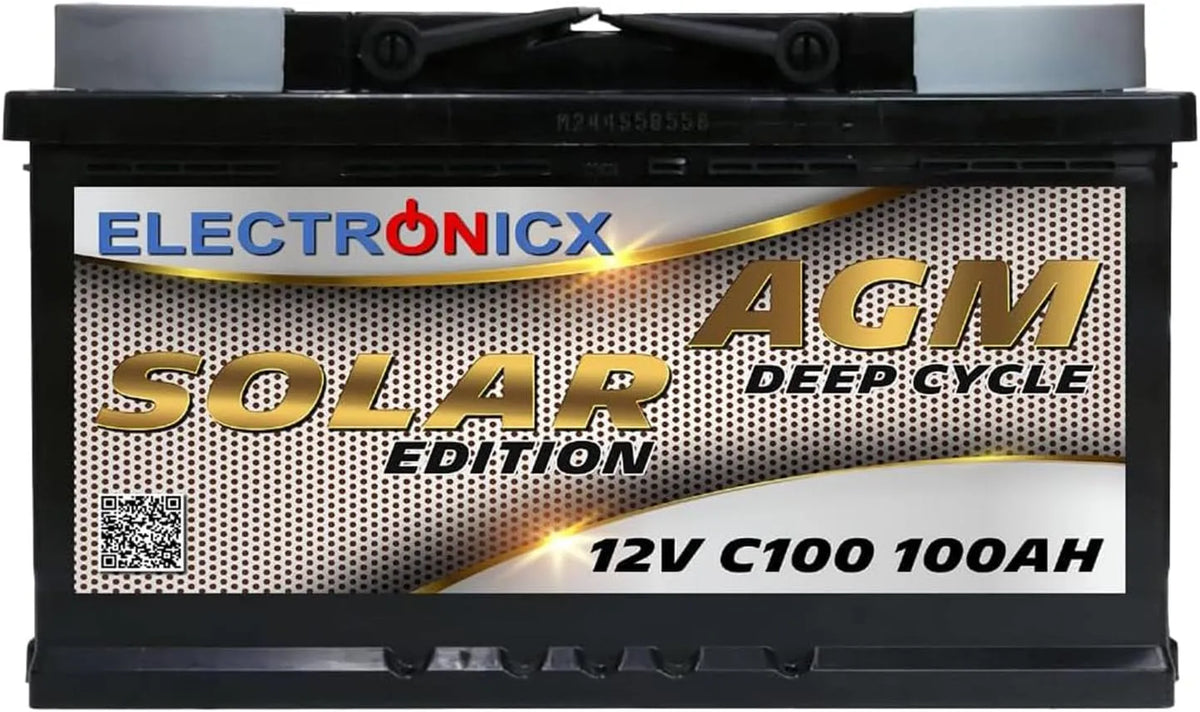 Batteria a ciclo profondo e batteria solare e servizi, 100Ah, 100 Ah, 12V, 190mm, alimentazione solare