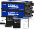 LiFePO4 Batteria al litio LiFePO4 e batteria solare a ciclo profondo, 100Ah, alimentazione solare, con BMS, con Bluetooth, 50Ah, 48V
