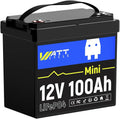 LiFePO4 Batteria al litio LiFePO4 e batteria solare a ciclo profondo, 100Ah, 1280Wh, per campeggio e camper, con BMS, 12V