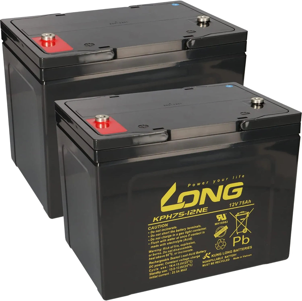 KPH75-12NE Batteria a ciclo profondo e batteria solare e servizi, 75 Ah, 12 V