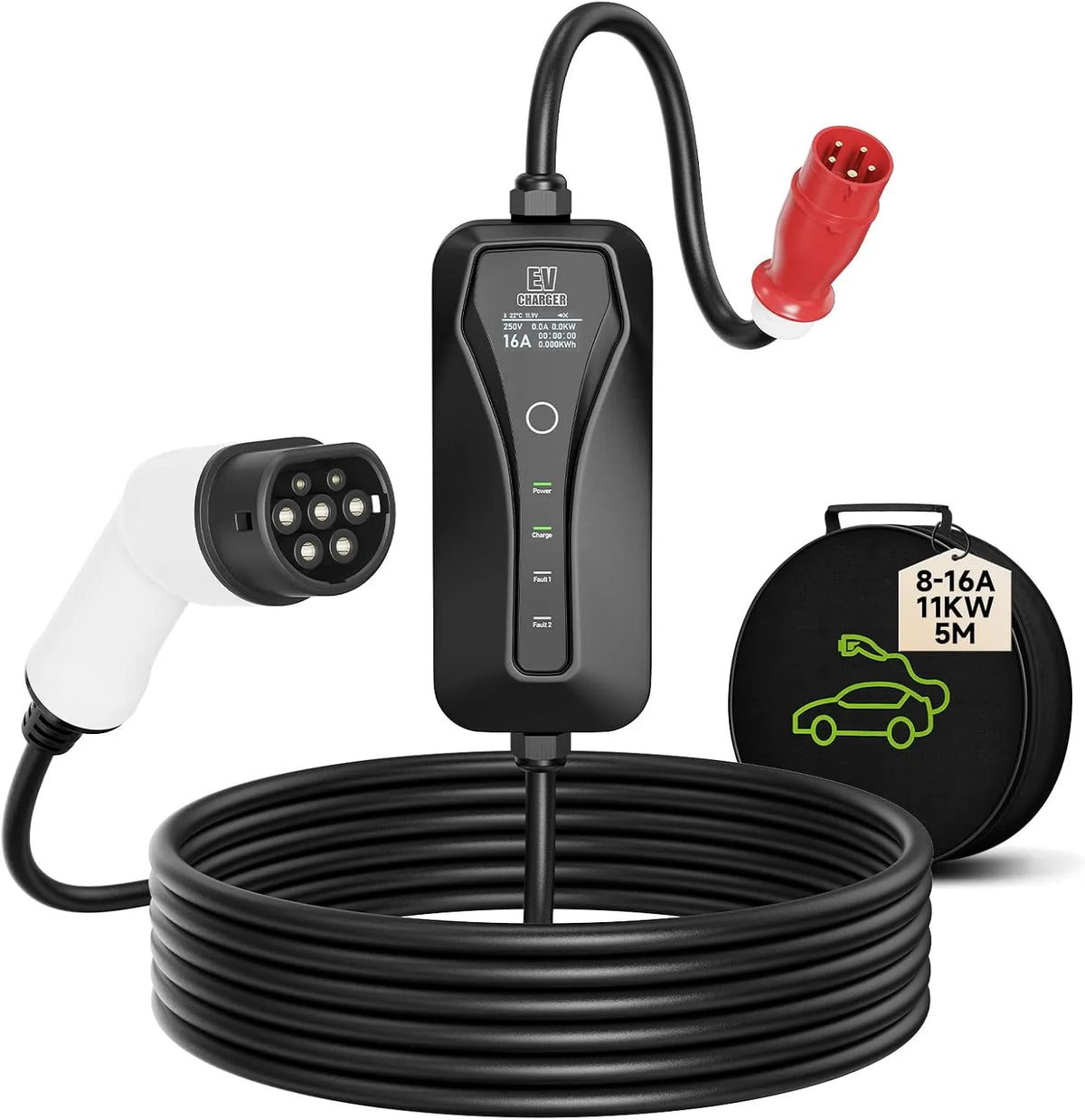 Cavo di ricarica Tipo 2 per auto elettrica e cavo EV Mode 3, 11kW