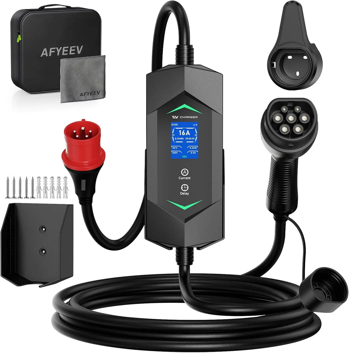 Cavo di ricarica Tipo 2 per auto elettrica e cavo EV Mode 3, 11 kw, 16A, 5M