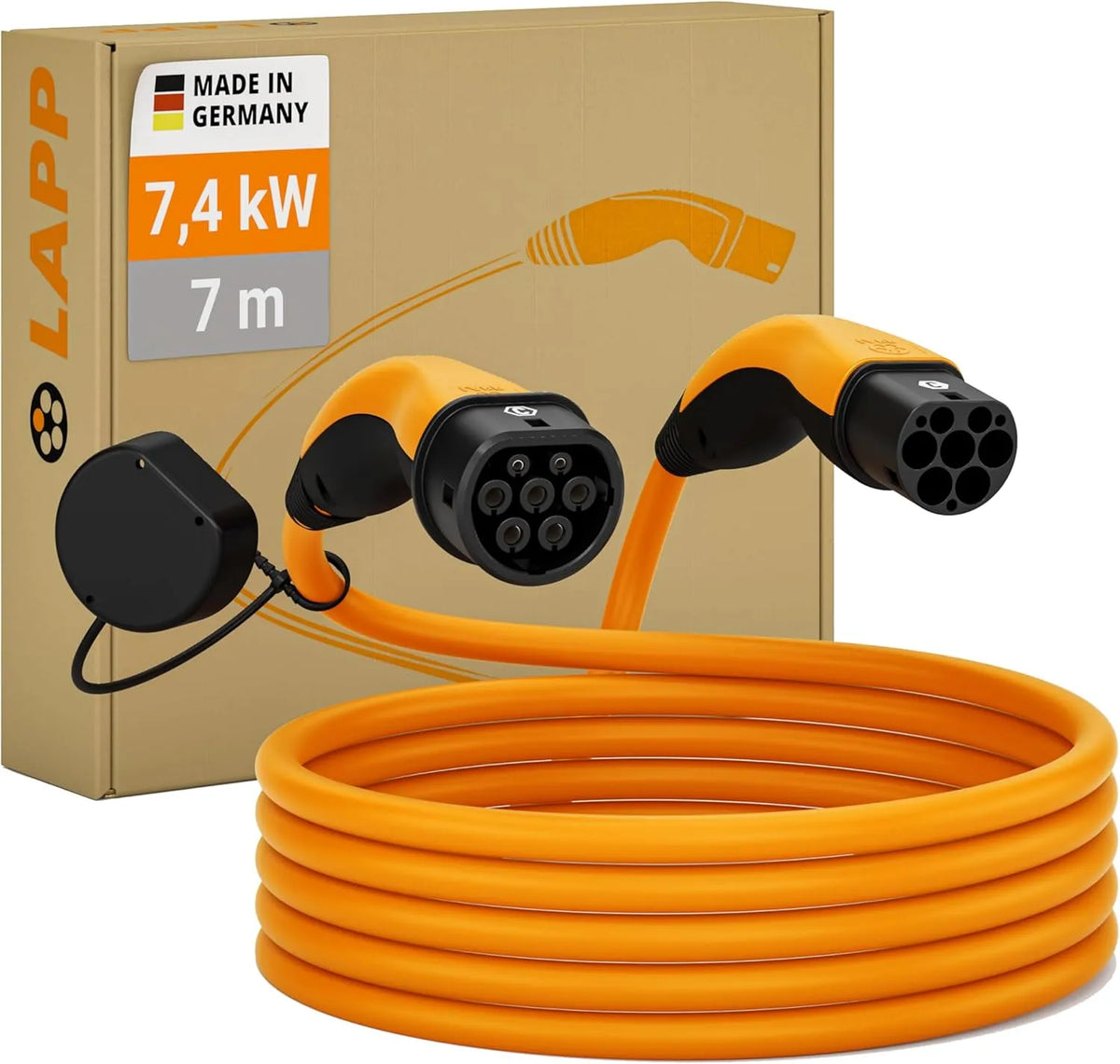 Cavo di ricarica Tipo 2 per auto elettrica e cavo EV Mode 3, 7,4 kW, 7 m