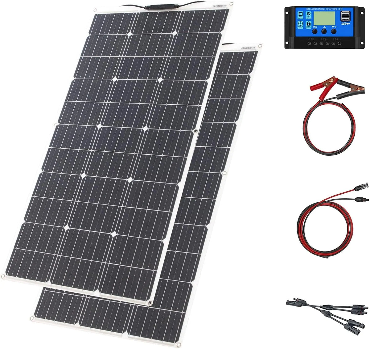 Pannello solare e modulo fotovoltaico, 200W, monocristallino, 12V, 24V, 20A, per campeggio e camper