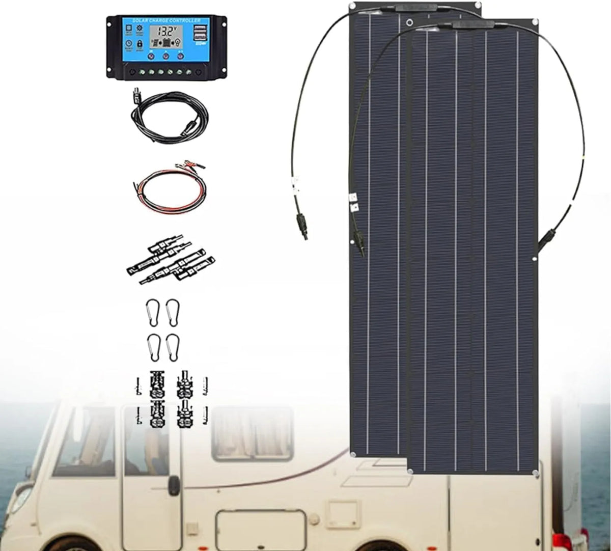 Pannello solare e modulo fotovoltaico, 200W, 21V, per impianto solare off-grid, pieghevole, monocristallino