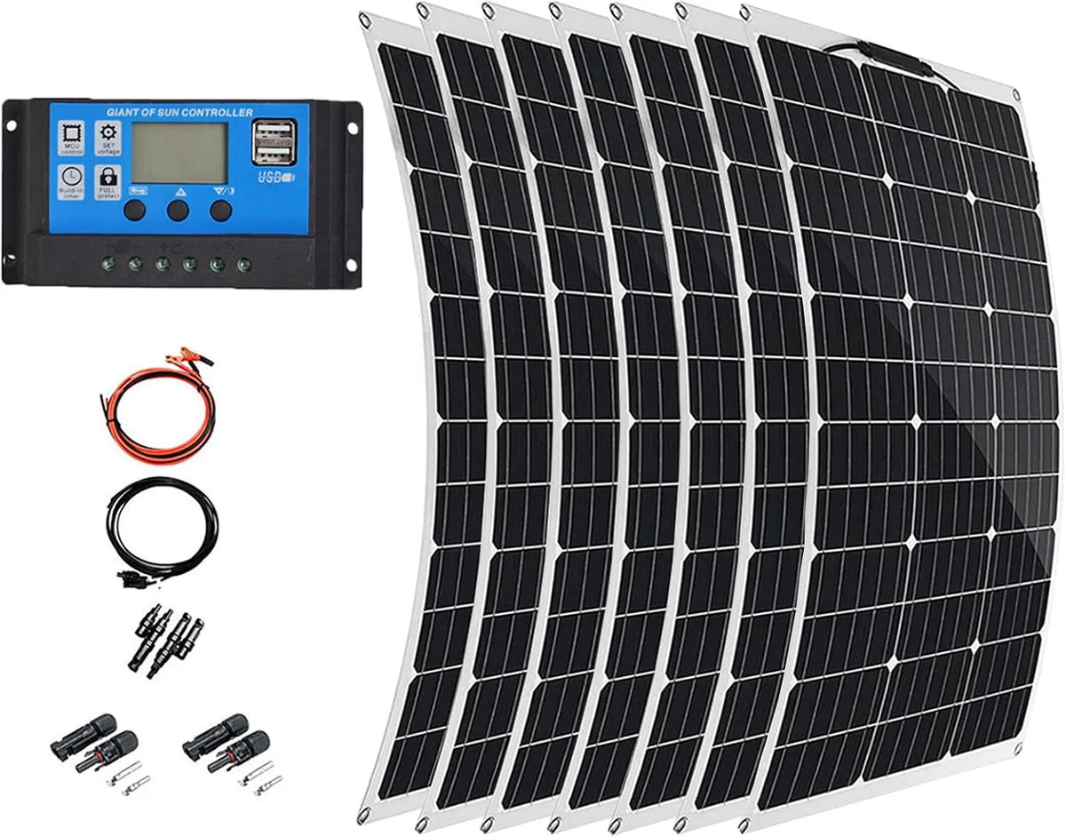 Pannello solare e modulo fotovoltaico, 30W, 300W, per campeggio e camper, monocristallino, 12V, 40A