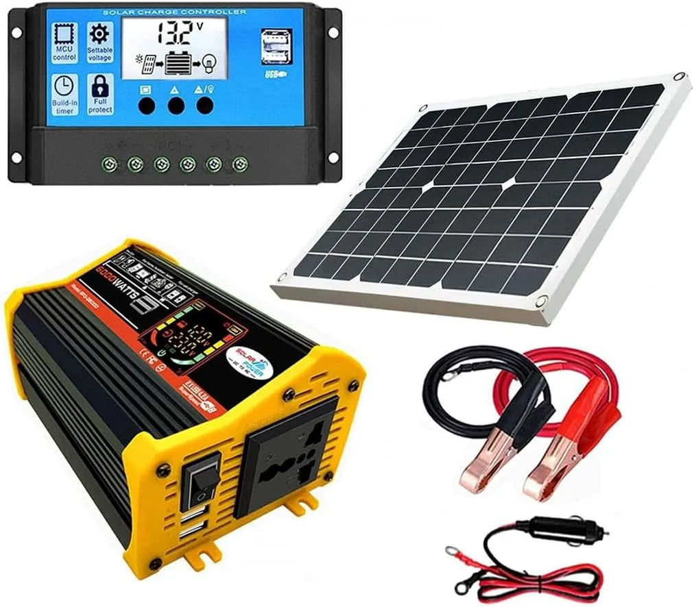 Pannello solare e modulo fotovoltaico, con batteria, onda sinusoidale pura, per campeggio e camper