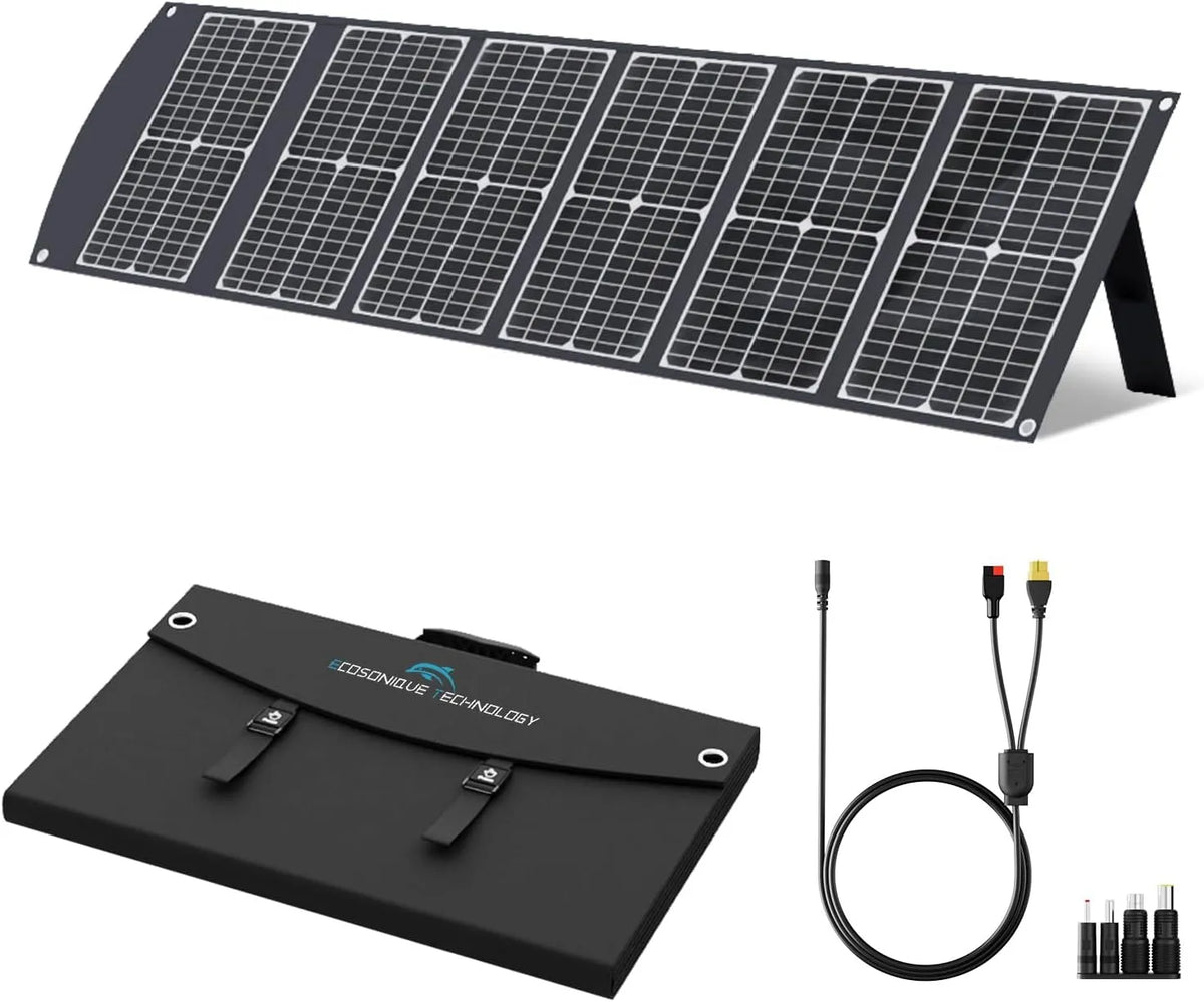 USB-C PD3.0 Pannello solare e modulo fotovoltaico, 100 W, pieghevole, monocristallino, con USB-C, 45 W, 20 V