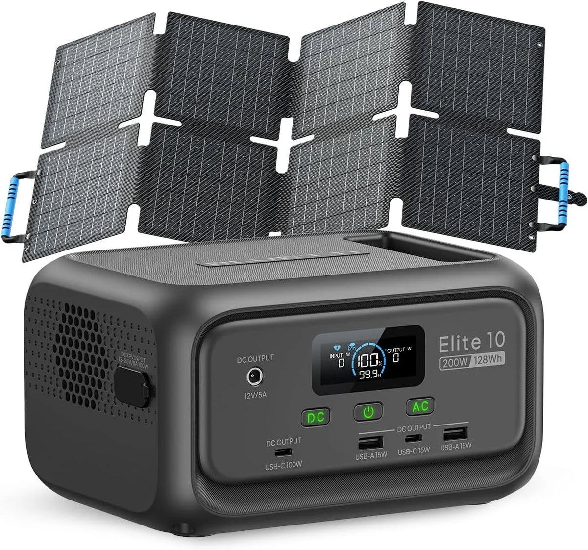 BLUETTI Elite 10 con Pannello Power station portatile e generatore solare, 60W, alimentazione solare