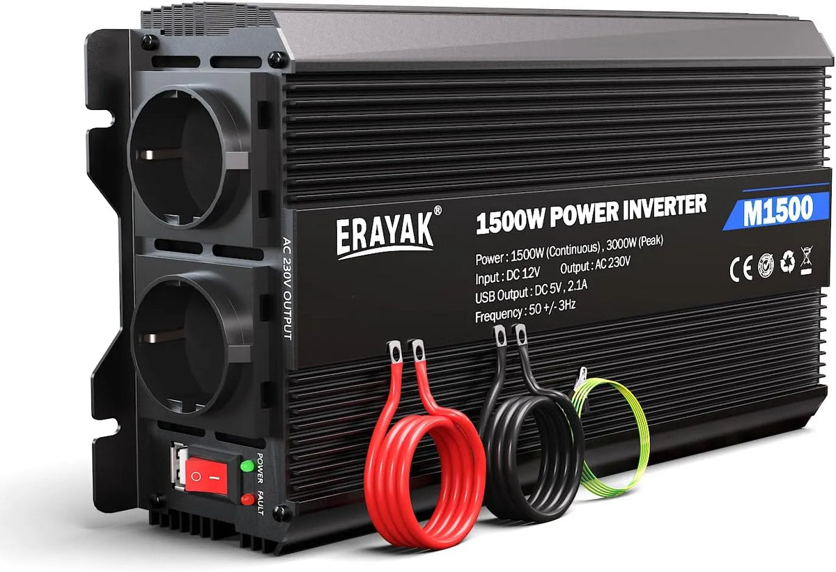 Inverter CC-CA e convertitore di tensione, 1500W, 3000W, per campeggio e camper, 12V