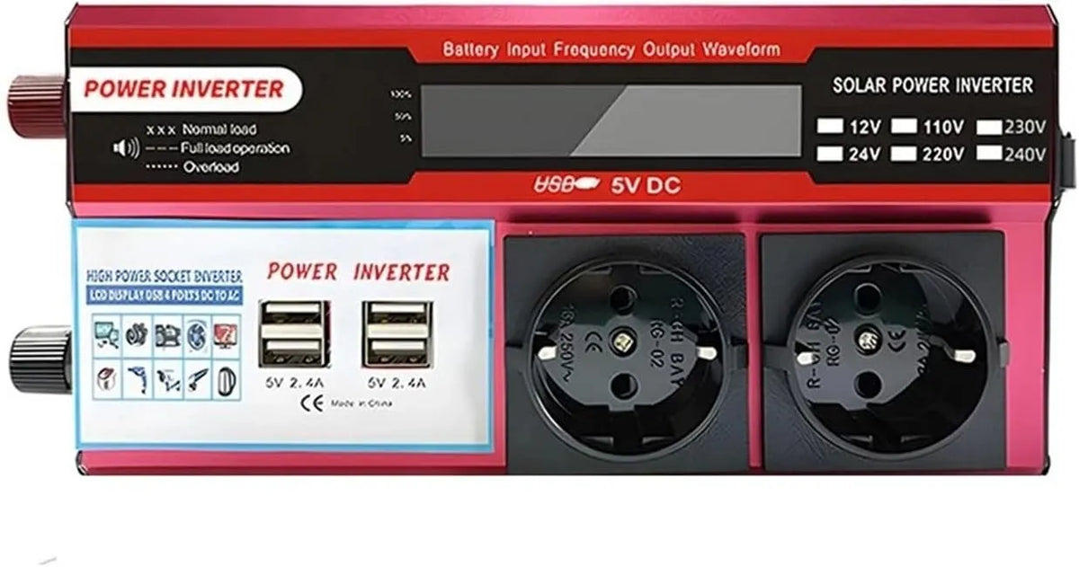 DC12V Inverter CC-CA e convertitore di tensione, 500 W, alimentazione solare