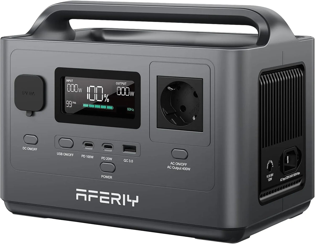 AFERIY AF-P040 Power station portatile e generatore solare, 256 Wh, 400 W, alimentazione solare, ricarica rapida