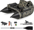 HOMASIS Barca da Pesca Gonfiabile a V con Accessori Completi, 150 x 110 x 48 cm