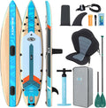 SUP Gonfiabile 350x83cm per Principianti, Pinna Removibile, 230 Kg, Accessori Touring